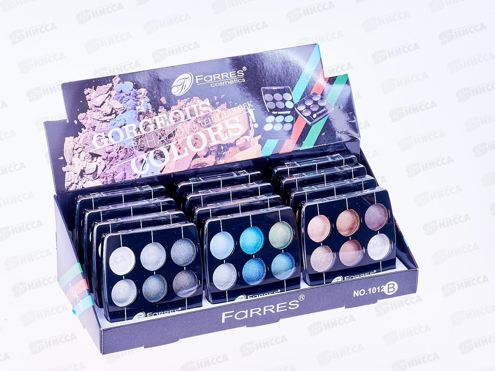 Farres Тени для век 1012B 6цвета перламутровые *12