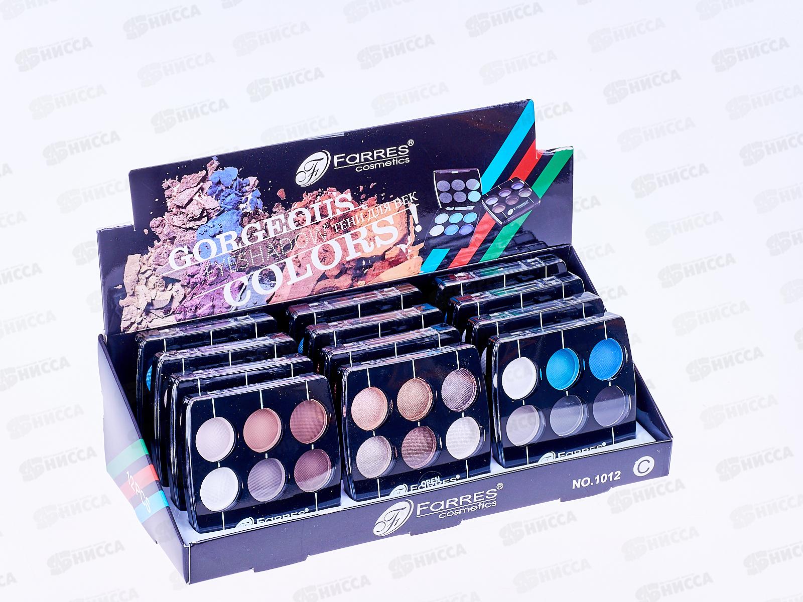 Farres Тени для век 1012C 6цвета перламутровые/матовые *12