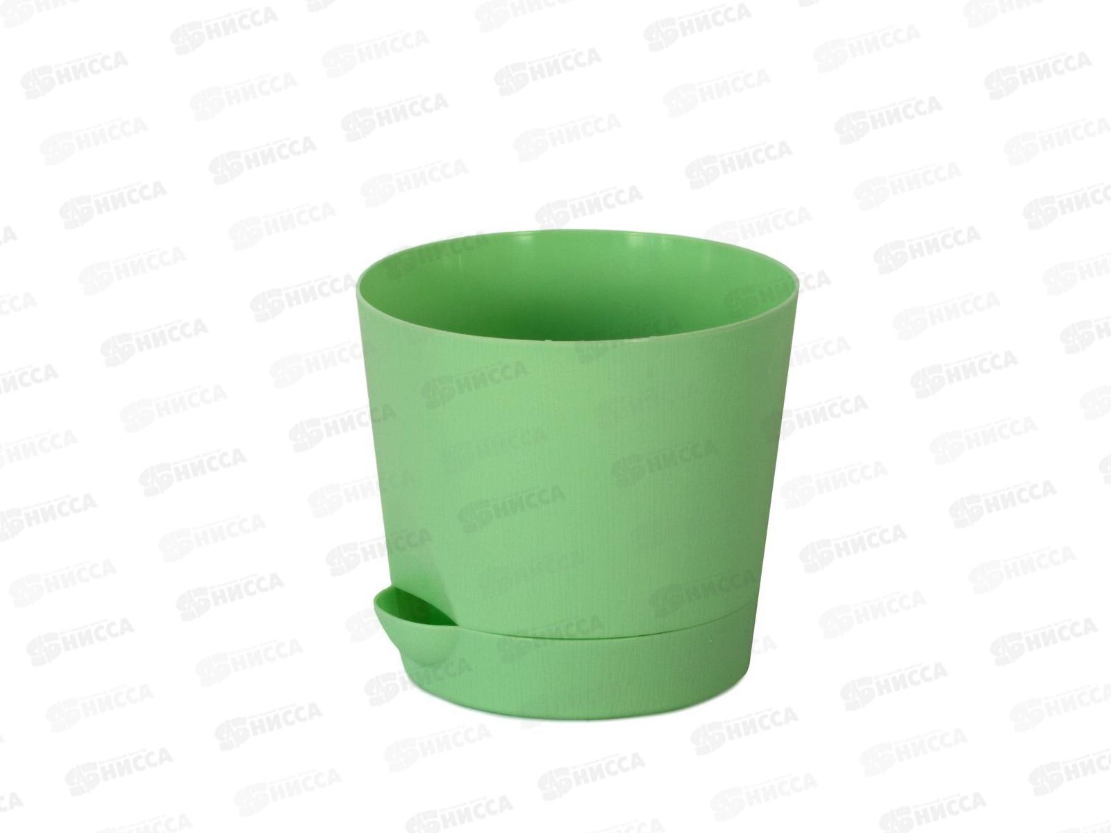 Горшок для цветов с поддоном 2л мятный *30  ИНТ