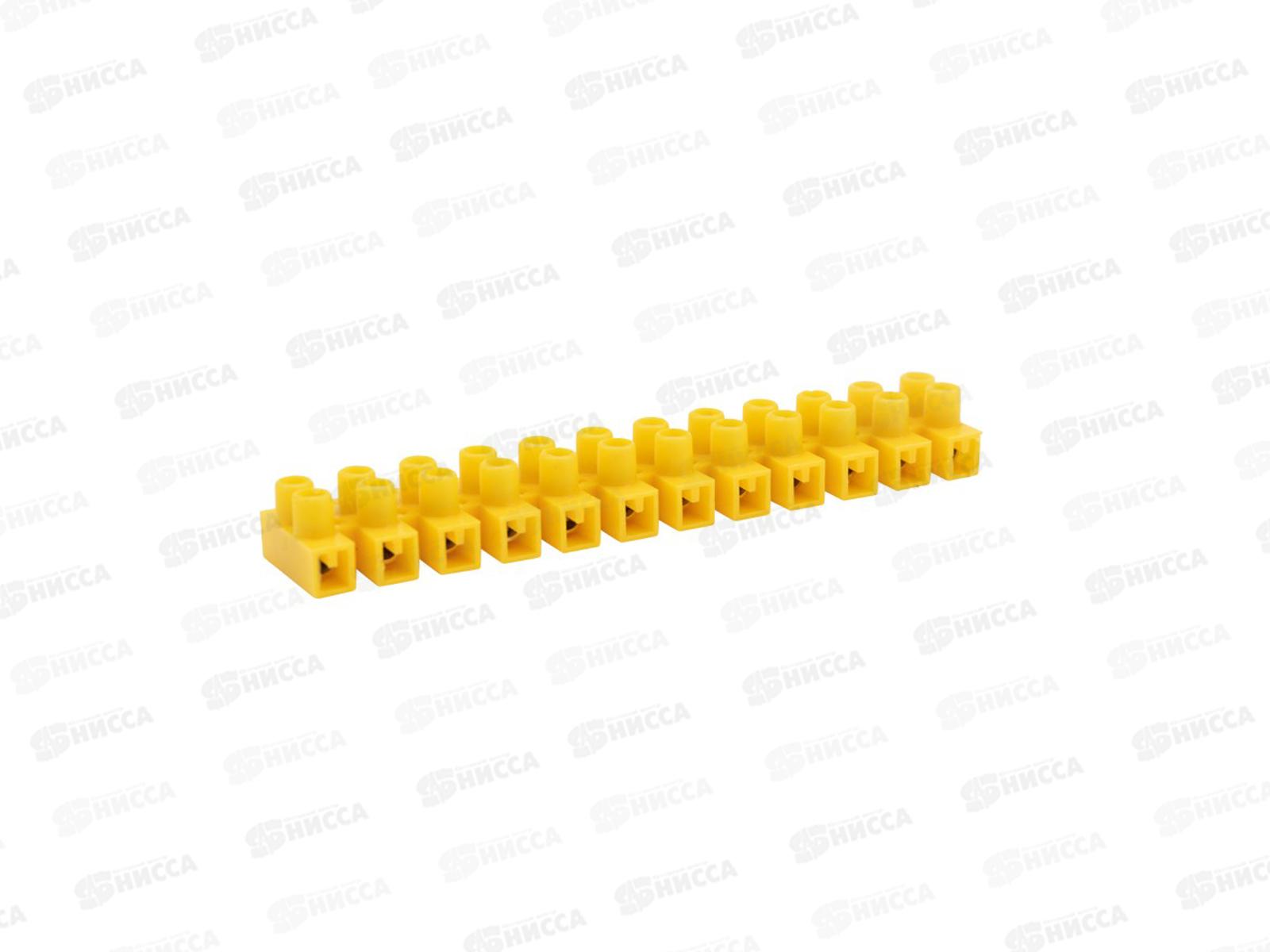 Клеммная колодка винтовая REXANT КВ-4 (1,5-4мм), ток 3,желтый , 07-5004-3