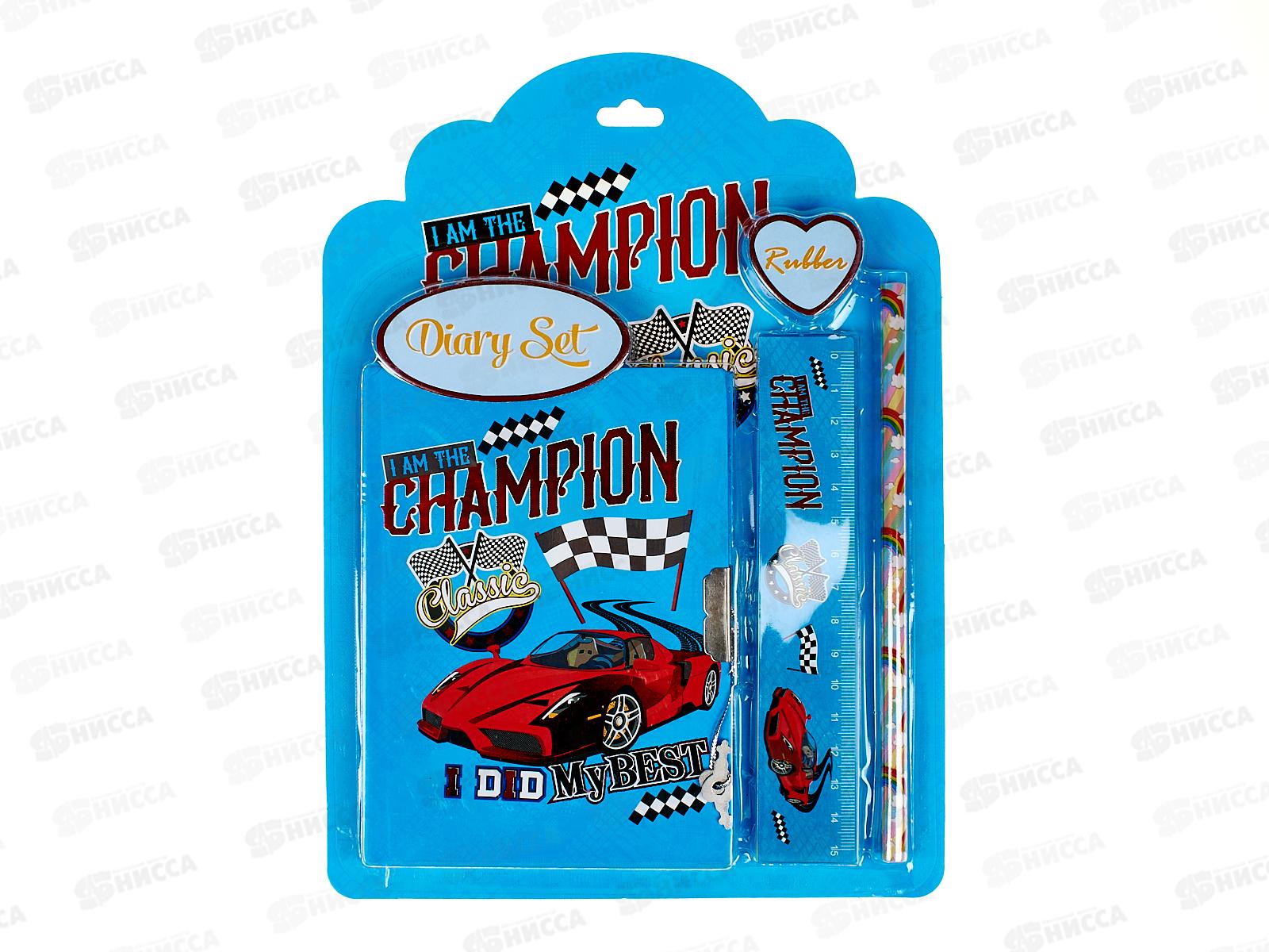 Набор подарочный Basir Машины (блокнот+линейка+карандаш+ластик) МС-5552