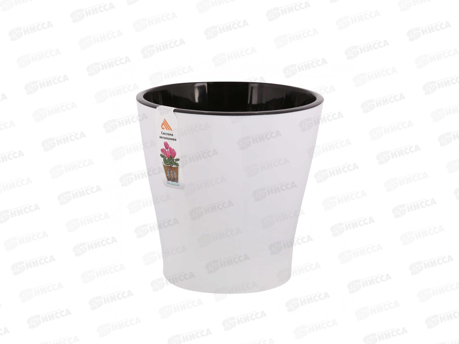 Горшок цветочный "Лея" 2,2л двойной (белый) *20 М7928