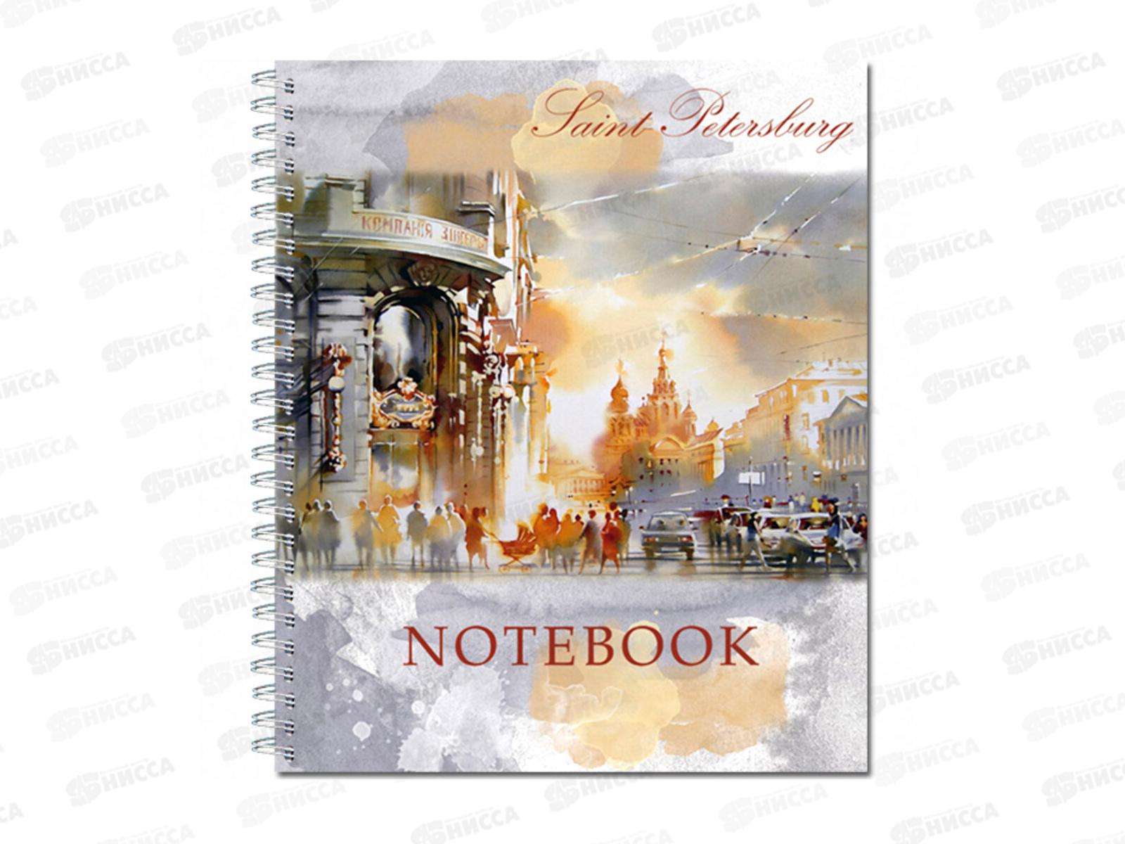 Тетрадь 48 листов клетка. ПЛН Light of Petersburg, на гребне, 2906-48 *30