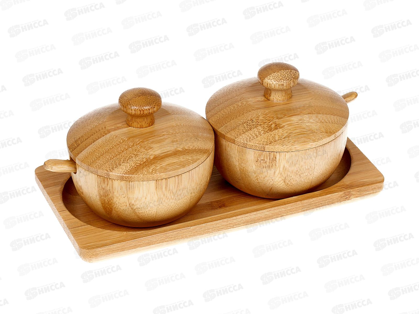 Набор для специй 3пр (банка2шт+поднос)  №5  КТ-ОС-05