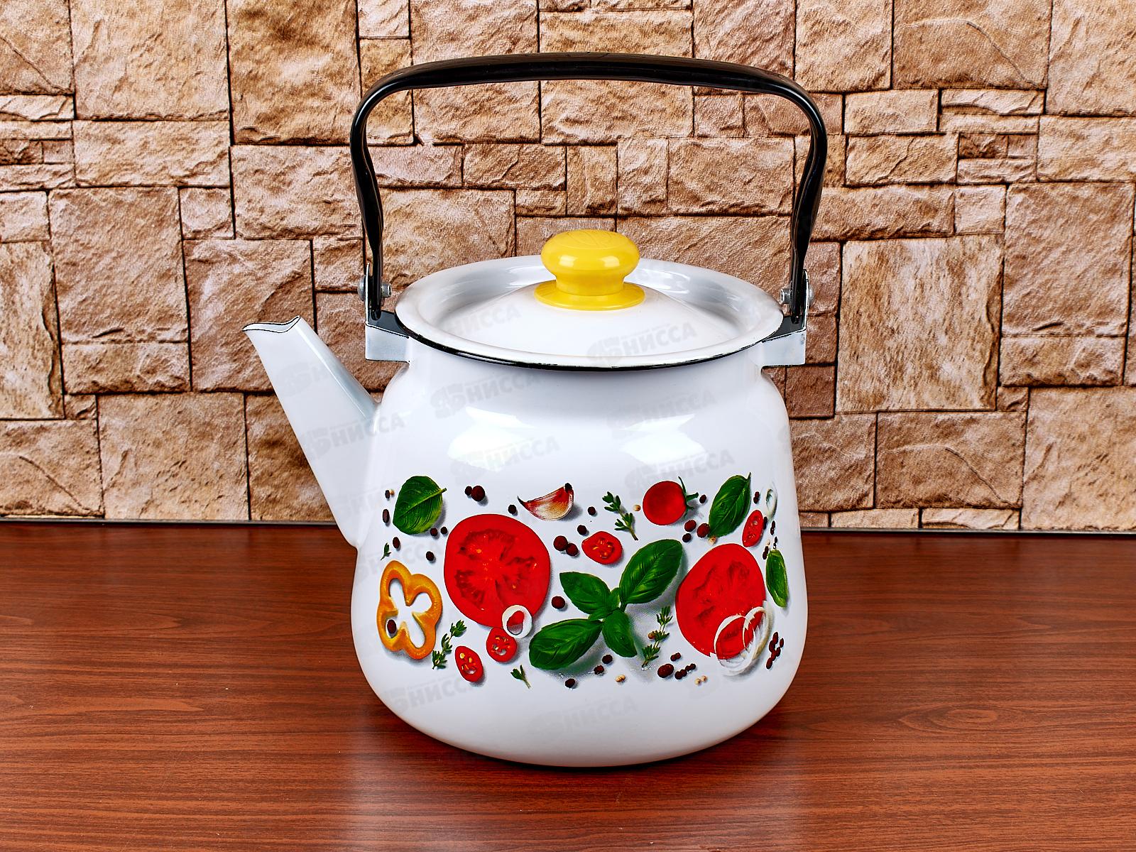 Чайник 3,5л Каприче, белый с кнопкой С2716.3*118