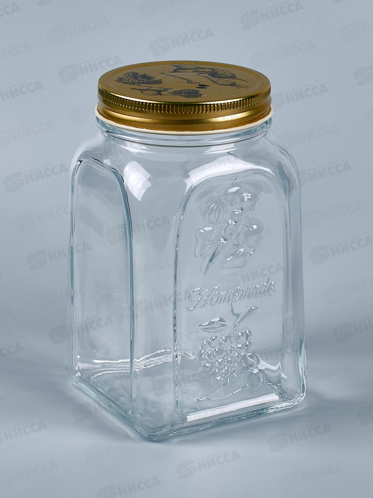 Банка для сыпучих продуктов  1000мл HOMEMADE с металлической крышкой 80385SL *24