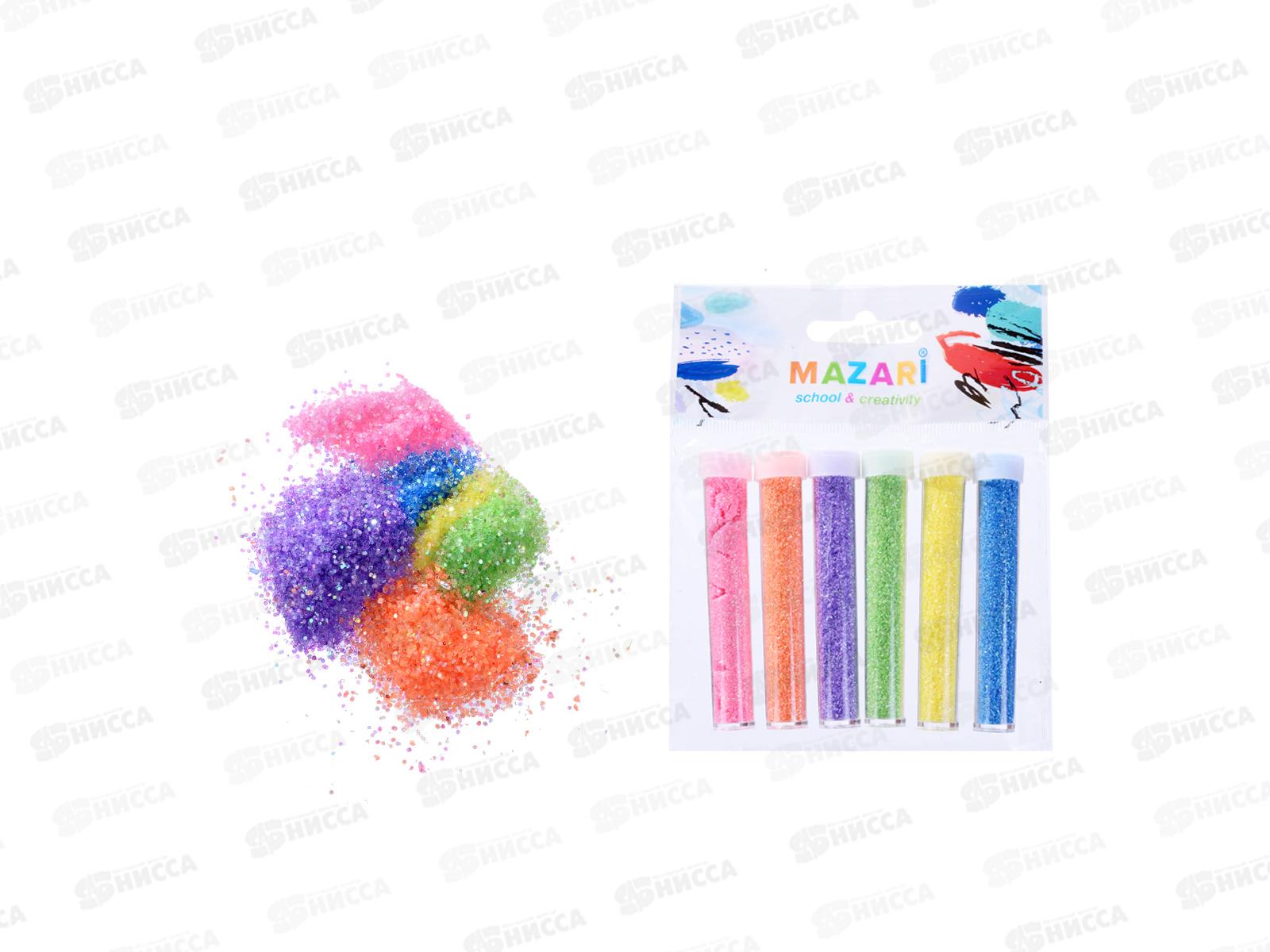 Блестки декоративные 6 цветов *4г  М-9801*48