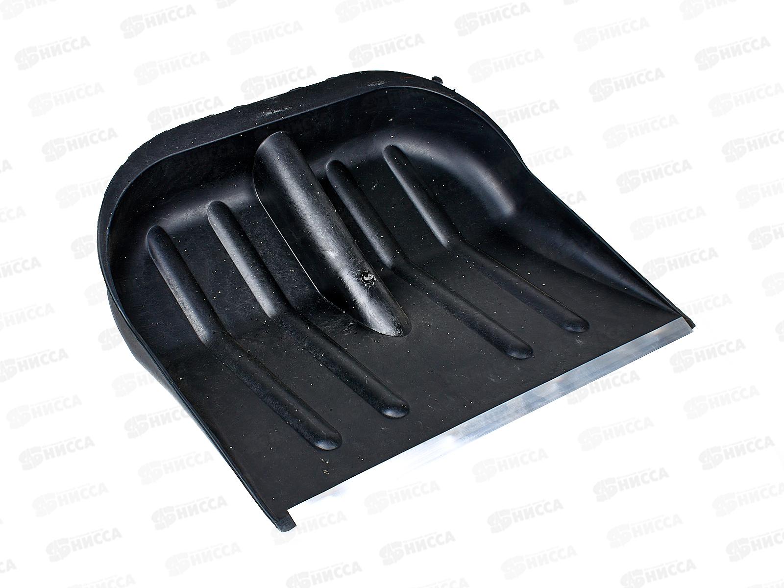 Лопата для снега 410*360мм без черенка с оцинкованной планкой ЧЕРНАЯ   *10