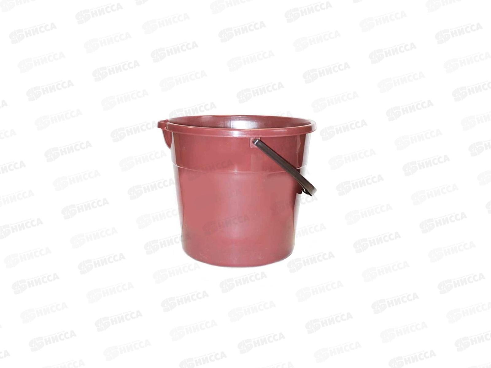 Ведро 10л КЛАССИКА бордовый/коричневый МП *10