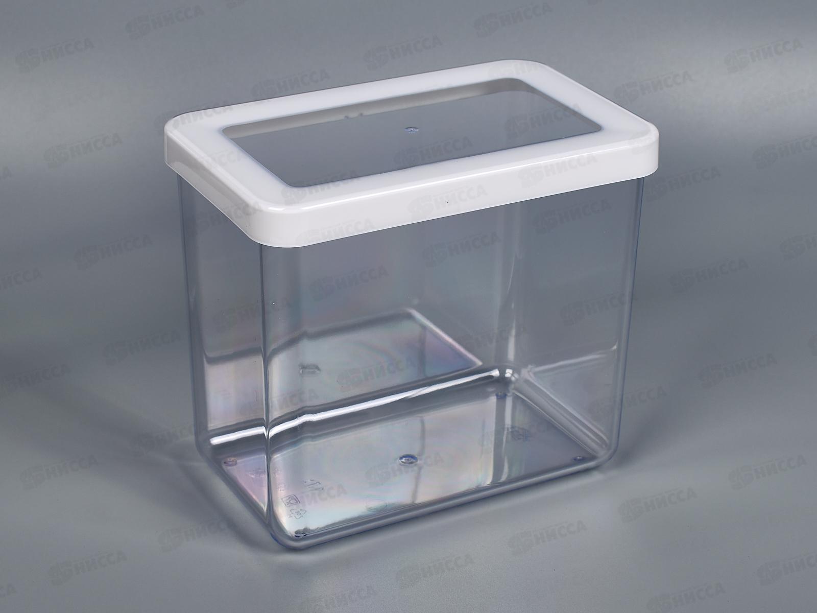 Емкость для сыпучих продуктов 1,7л СТЕП Белый М1297 *10