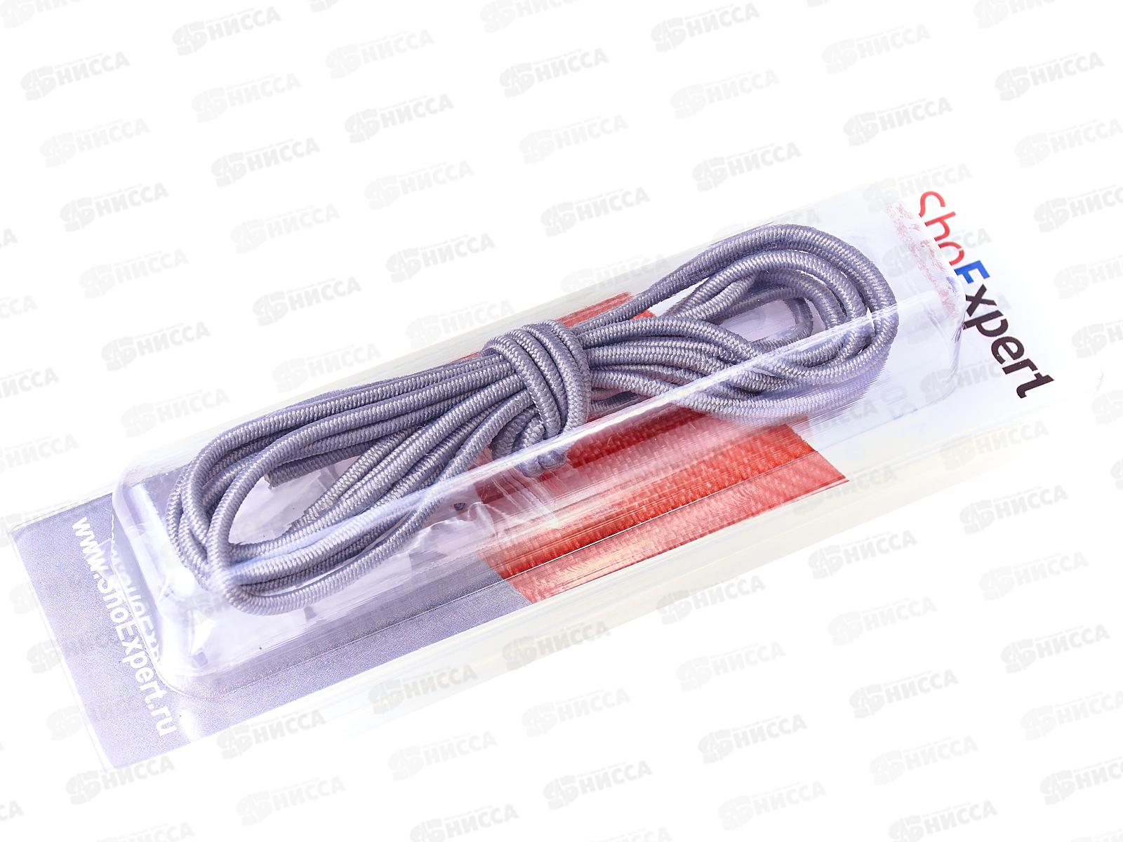 SHOExpert шнурки Эластичные средние 120см Серые блистер 4120-25
