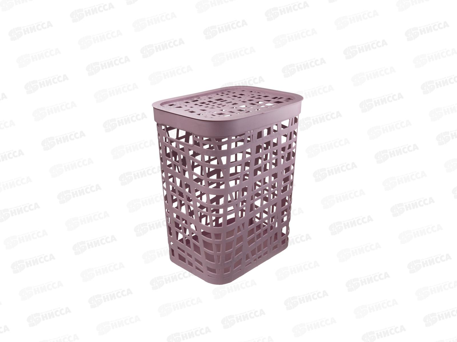 Корзина 55л для белья ХАОС Лавандовый М2619 *5