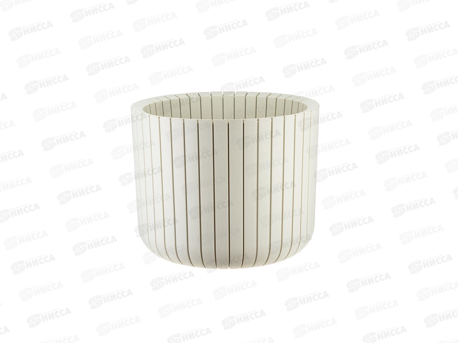 Кашпо  ШАТО D250мм 8л Белый ротанг М3039 *6