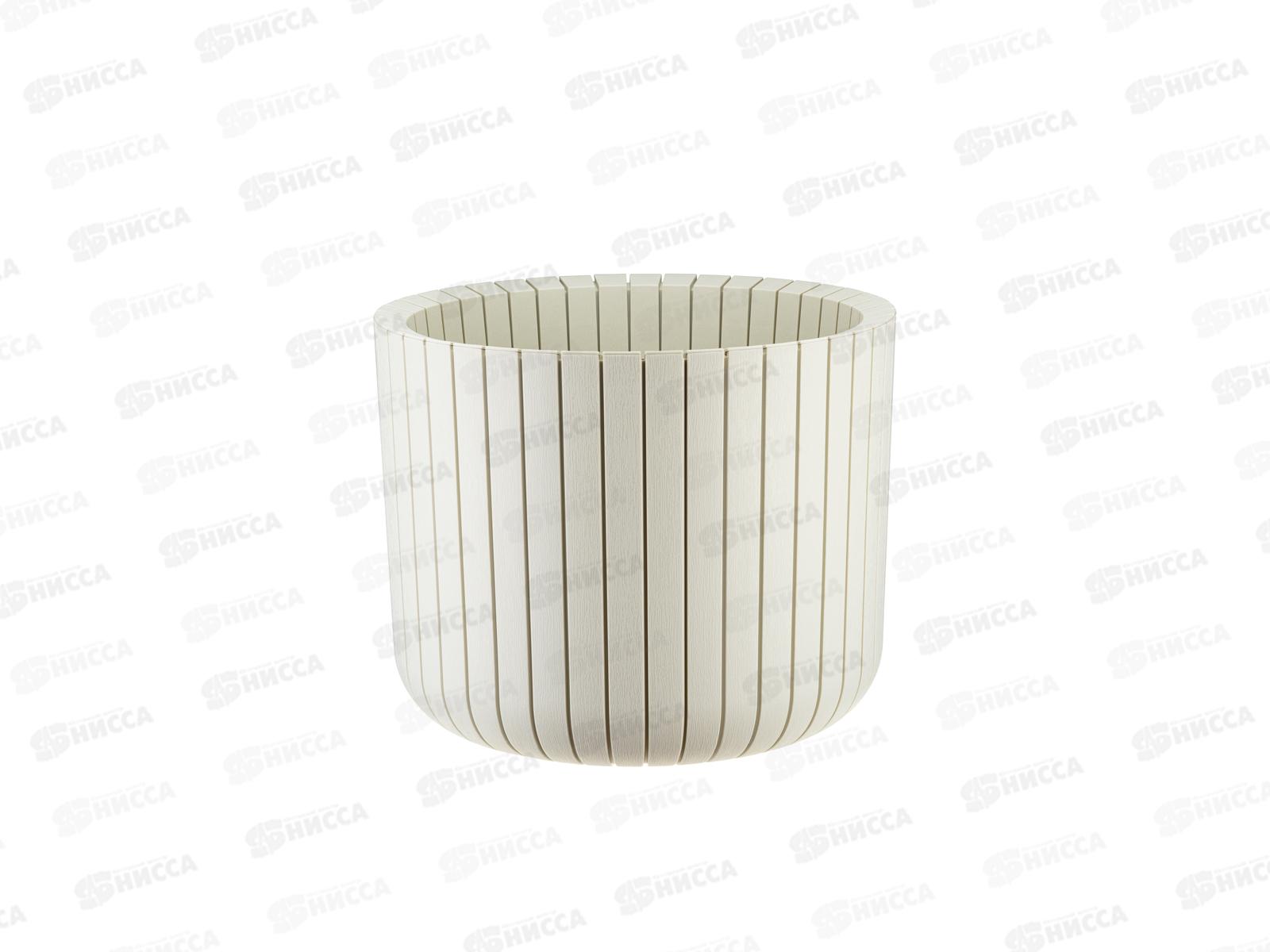 Кашпо  ШАТО D380мм 29л Белый ротанг М3040 *1