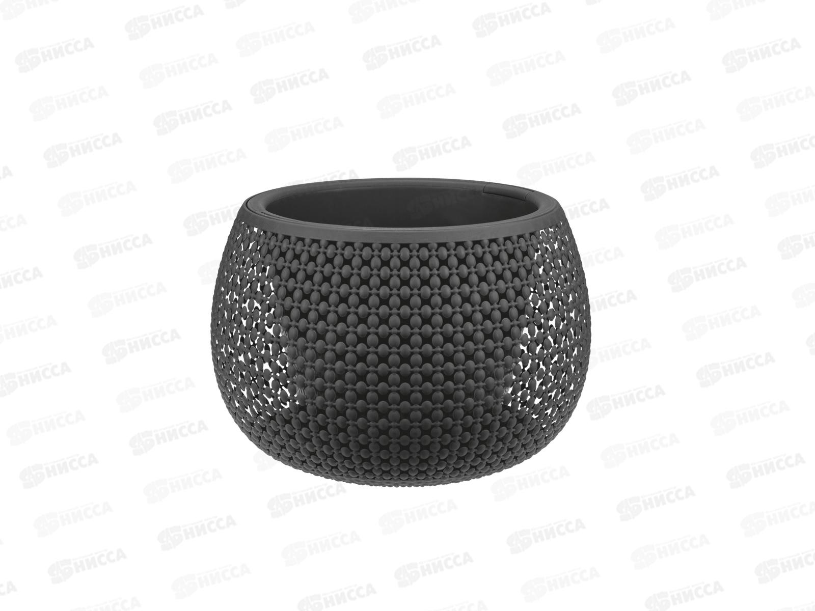 Кашпо  ПИРУЛА D290мм 4л Графитовый М3101 *4