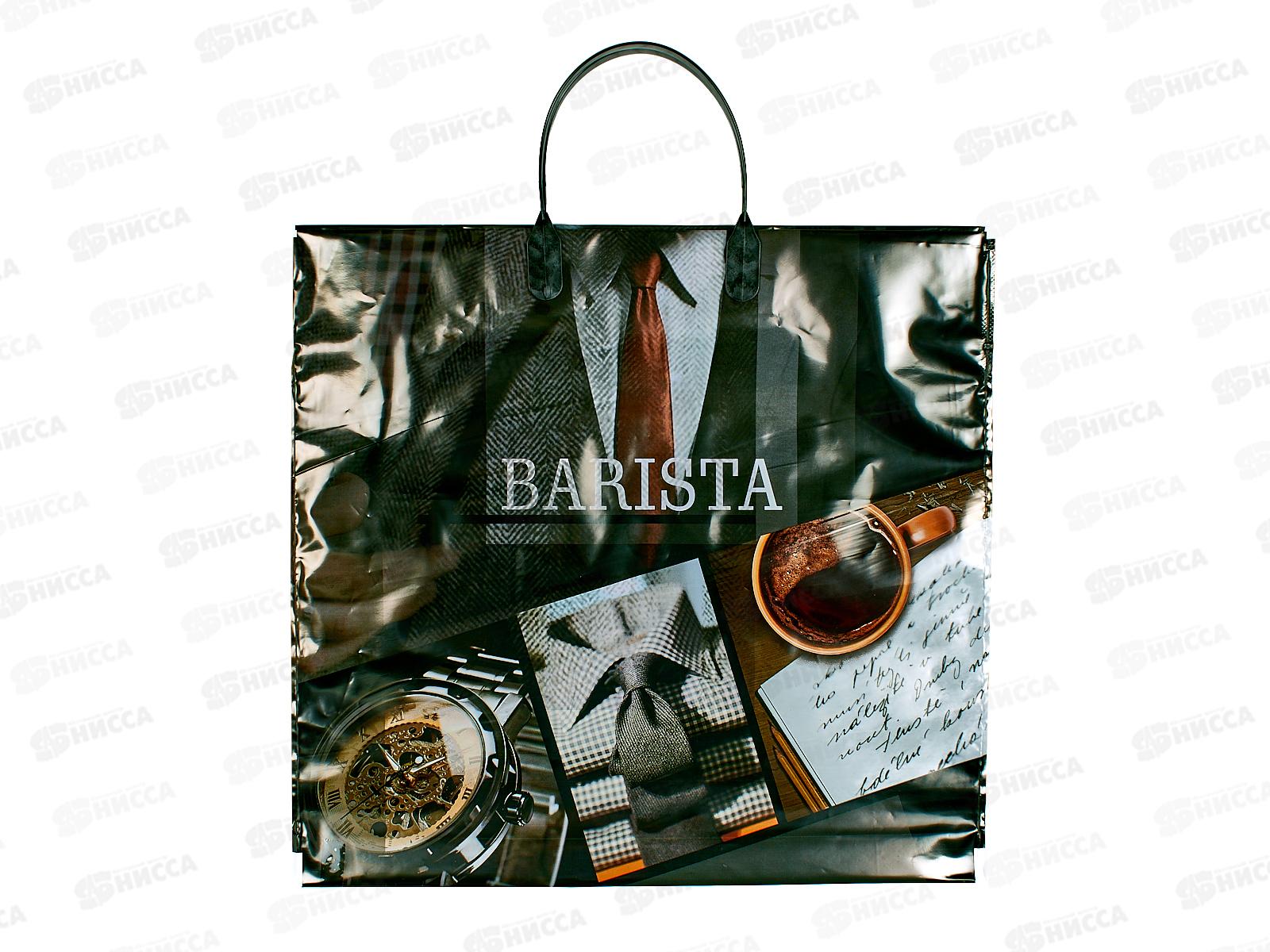 Пакет с пластиковой ручкой 37*34 Бариста 80мкр *10/100