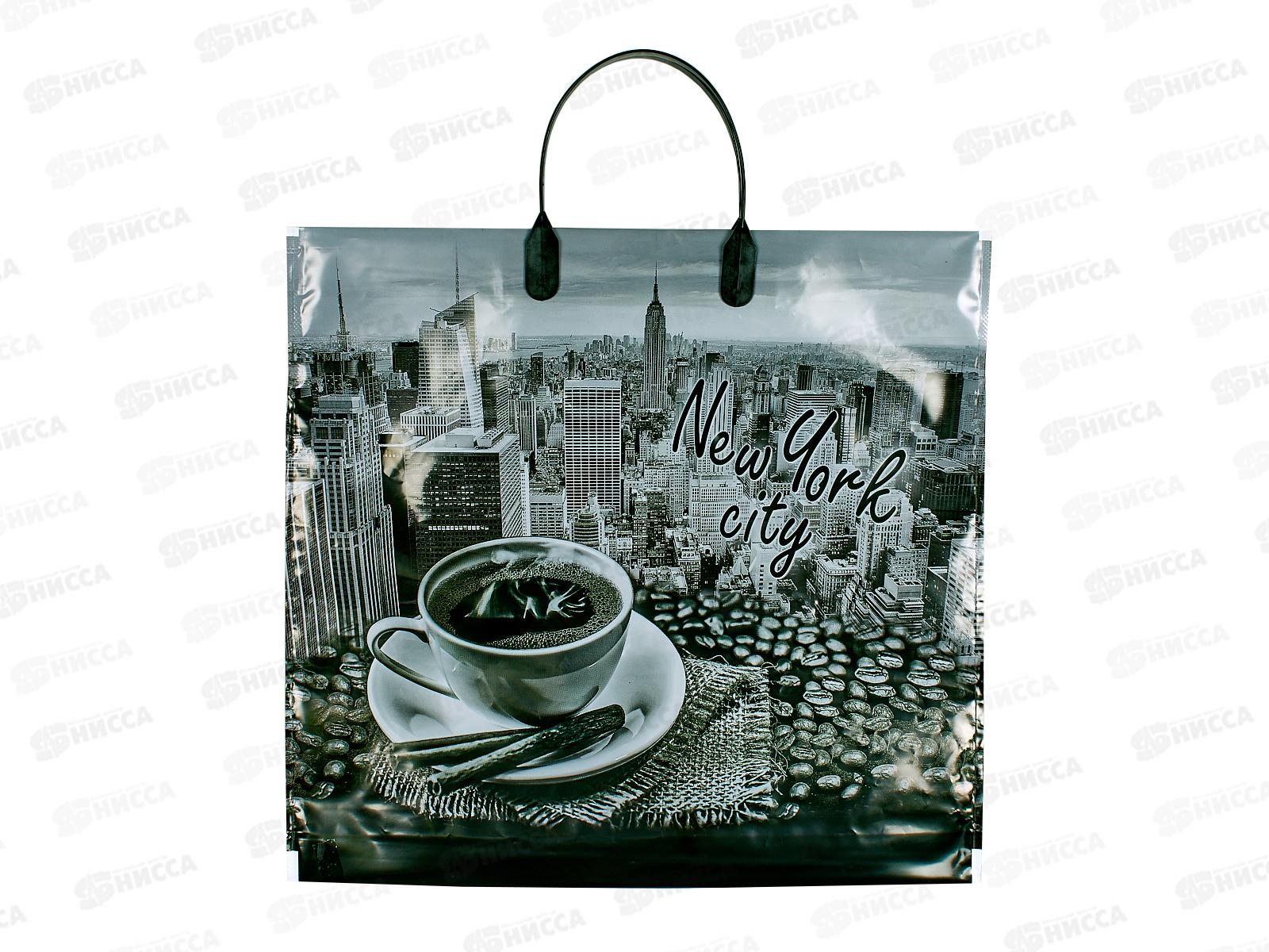 Пакет с пластиковой ручкой 37*34 Нью Йорк 80мкр *10/100