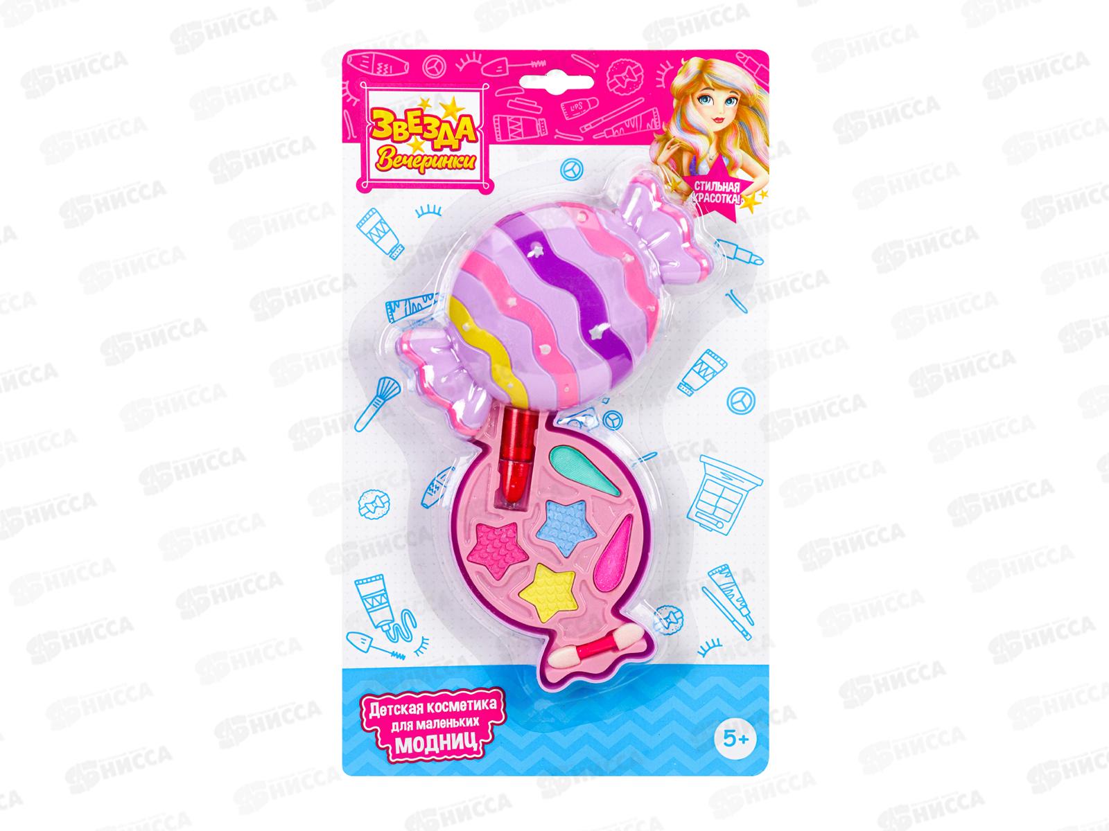 Набор детской косметики &quotКонфетка 1&quot КС-1899(помада, тени, апплик.)*72