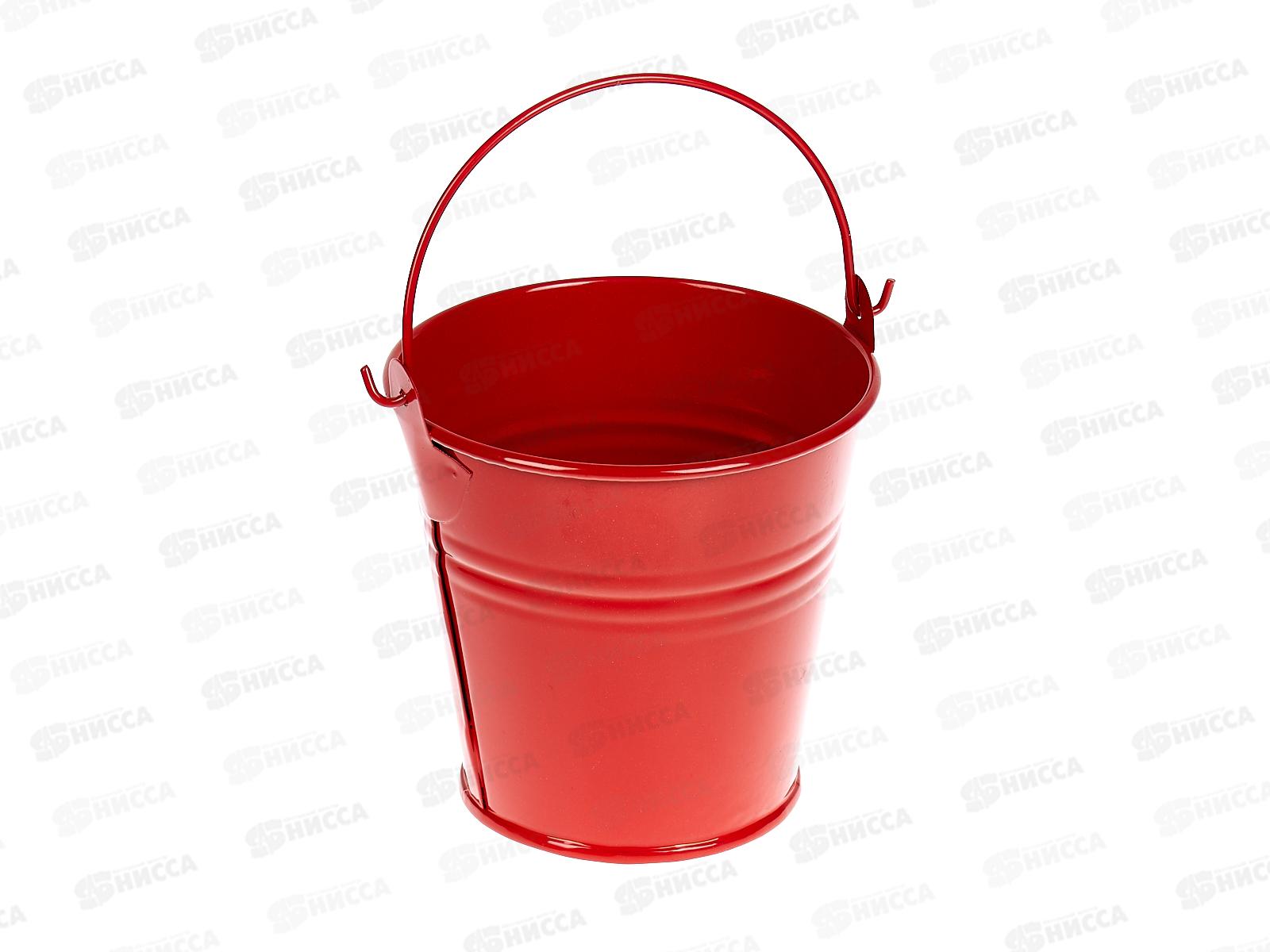Ведерко на фаркоп 9*10см красное мет (044900)  Ж