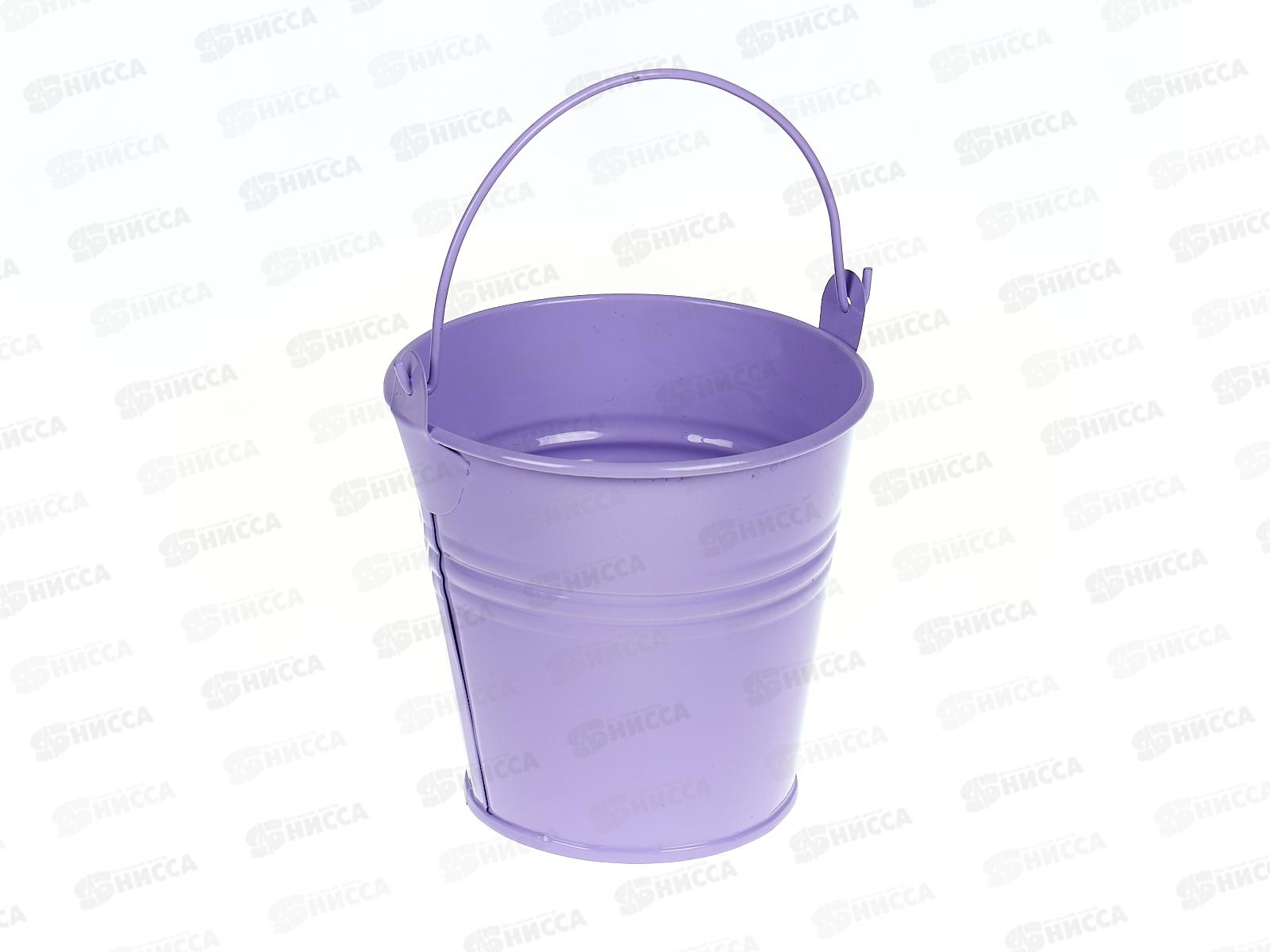 Ведерко на фаркоп 9*10см фиолетовое металлическое (045470)  Ж