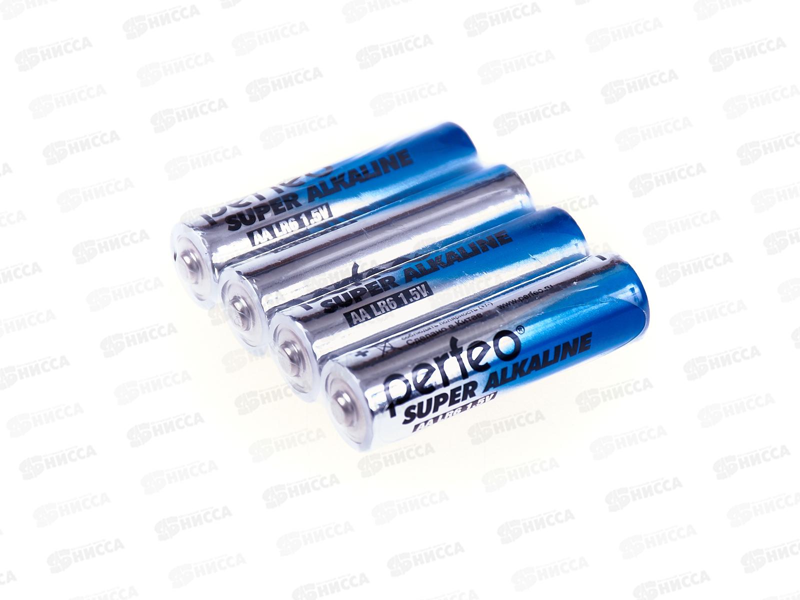 Батарейка Perfeo LR06 4SH  Super Alkaline *4/60/720