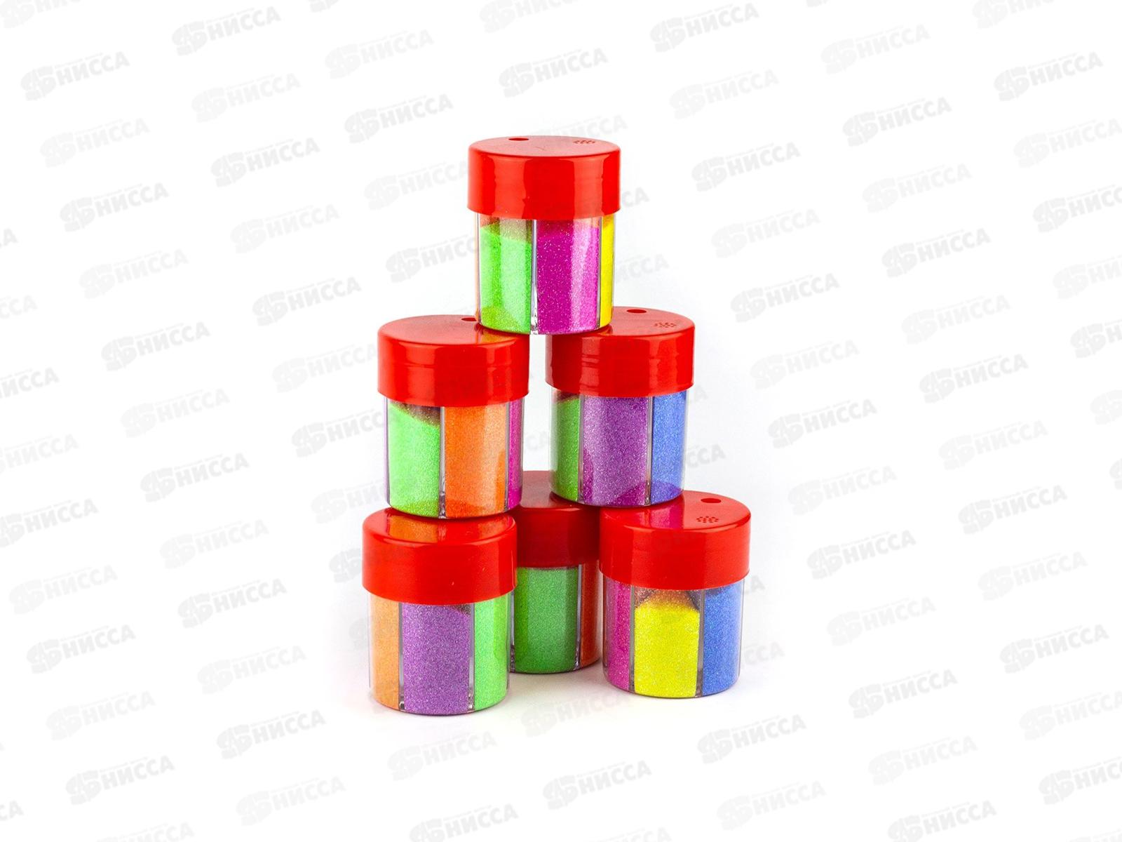 Блестки для декора Alingar 85 гр, 6 цветов, пластиковая баночка, ассорти AL6479