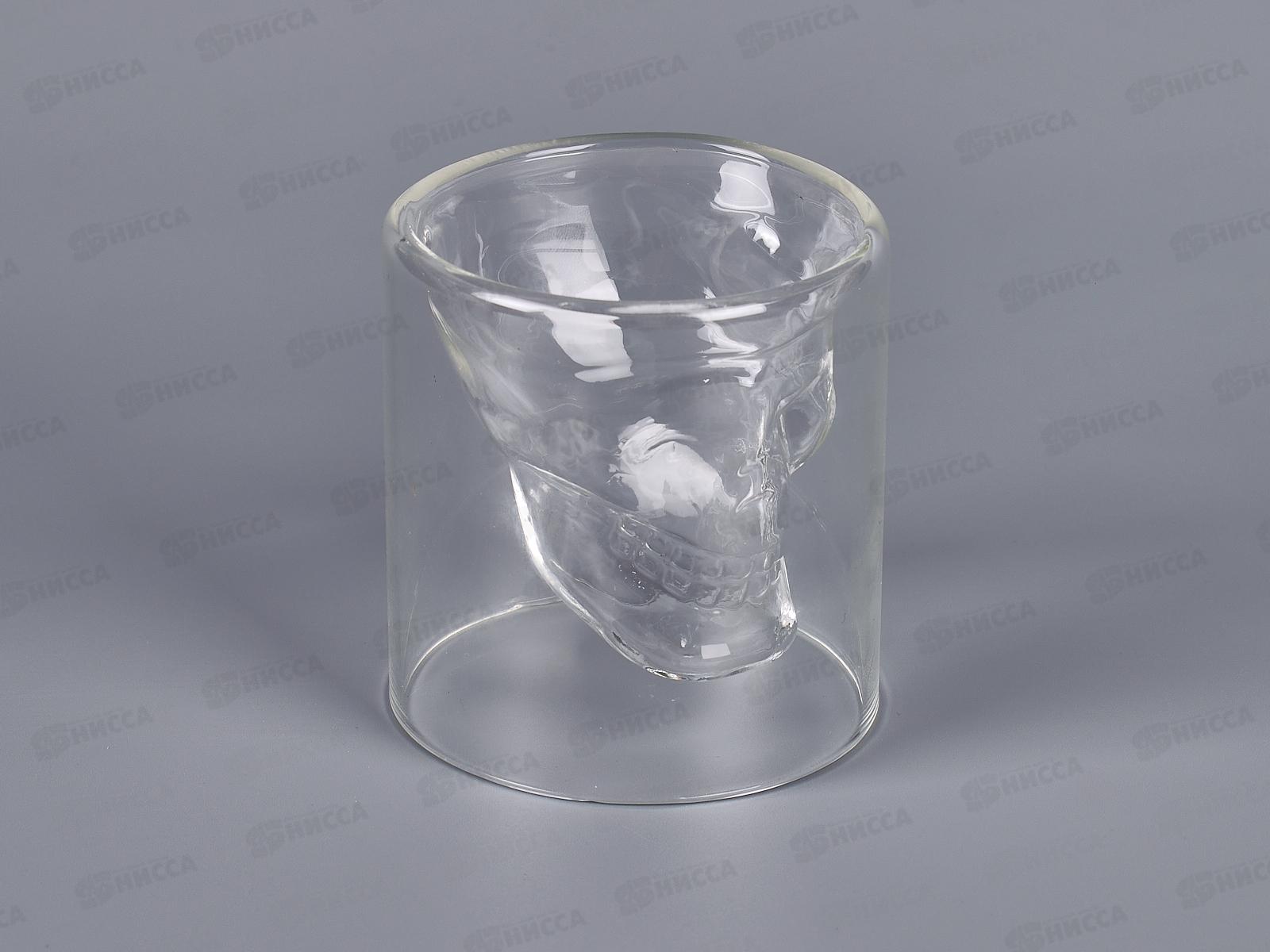 Стакан с двойными стенками, 85мл, &quotЧЕРЕП&quot, стекло  SU 0025