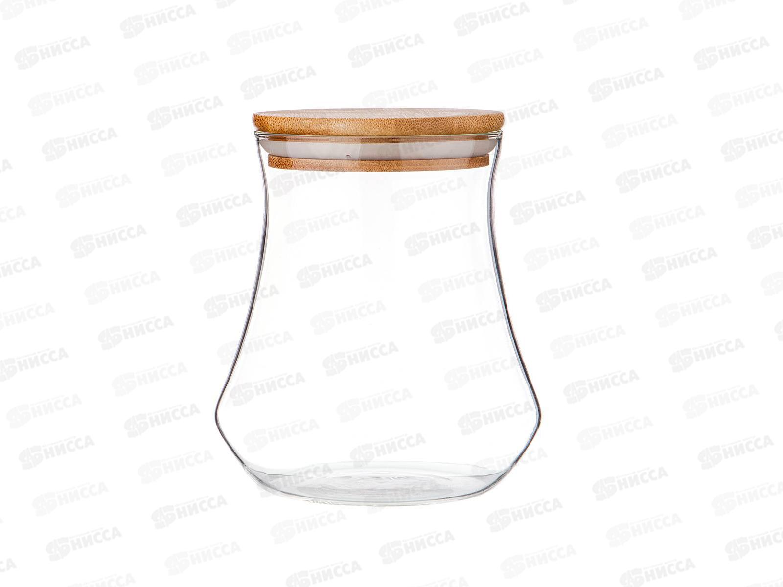 Емкость для сыпучих продуктов 750мл с бамбуковой крышкой *24 250-141