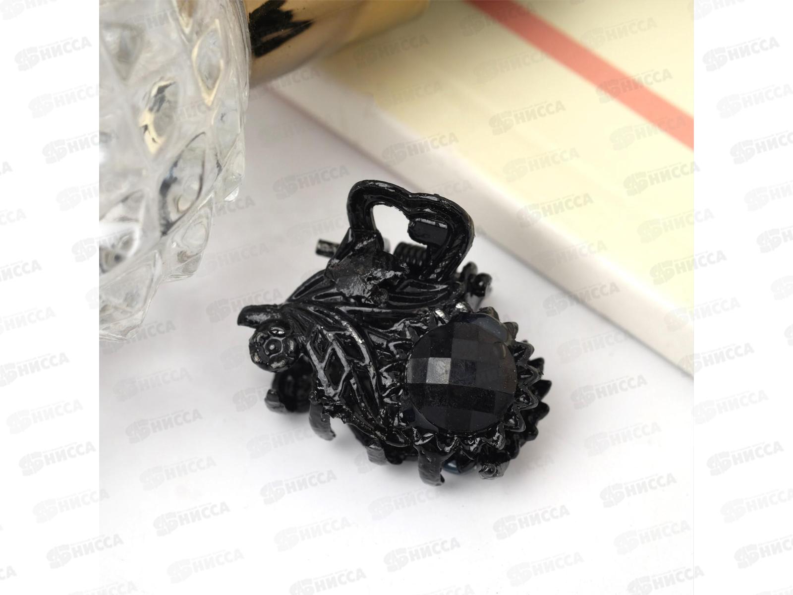 Краб  для волос "Черный ажур" 2,5см подсолнух 3516944 *6