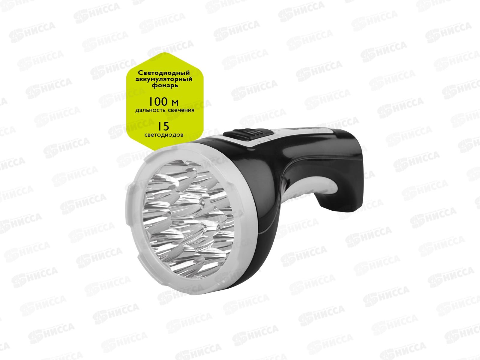 Фонарь ФАZA аккумуляторный, черный, F2-L15-bk *20