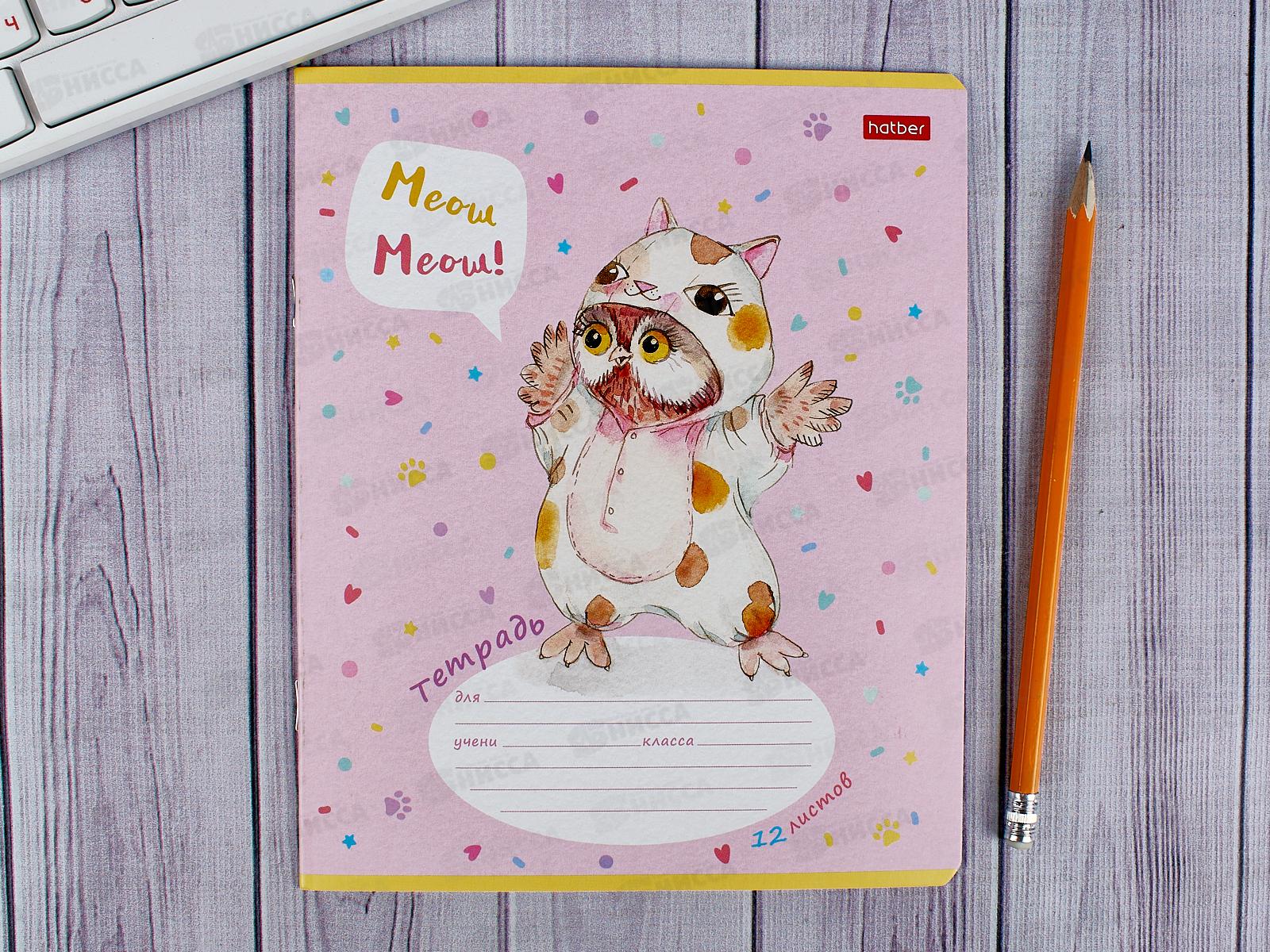 Тетрадь 12 листов клетка. Hatber Кигуруми*10/140