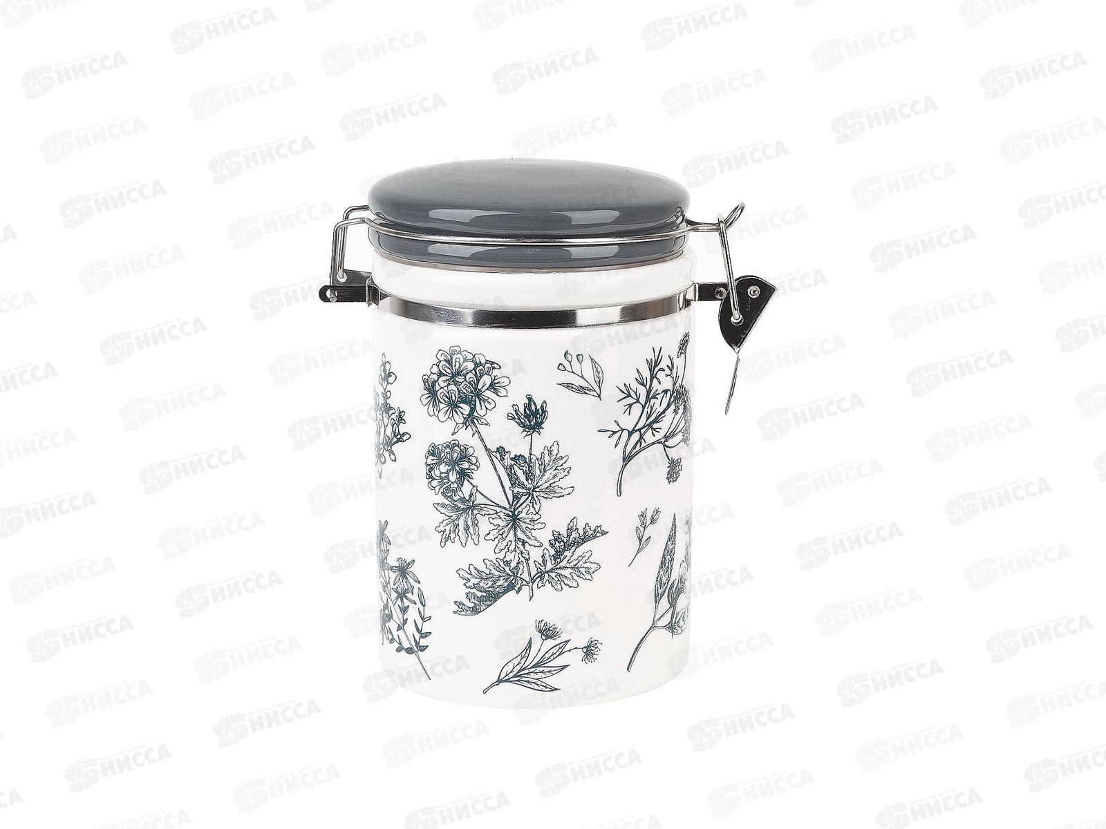 Банка для сыпучих продуктов Луговые травы 15*10*16 v=800мл (клипс) L2520917 *24