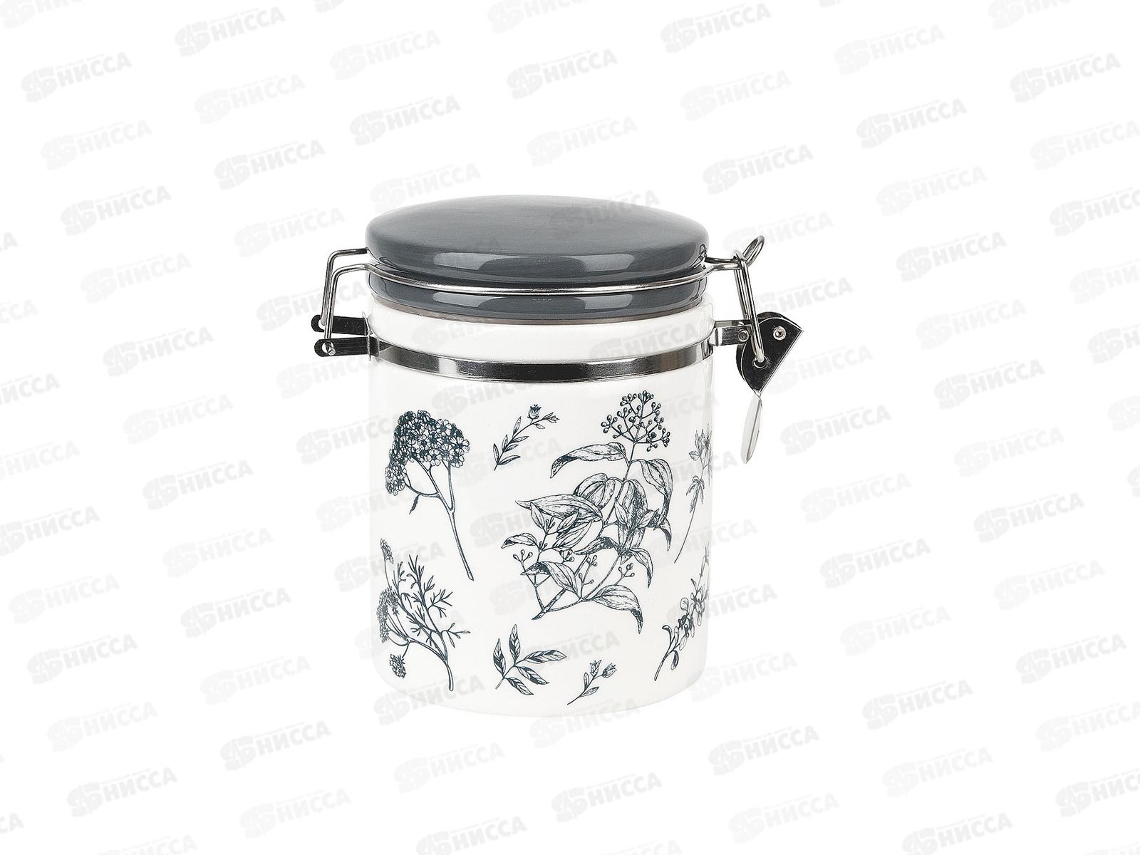 Банка для сыпучих продуктов Луговые травы 14*10*15 v=630мл (клипс) L2520918 *24