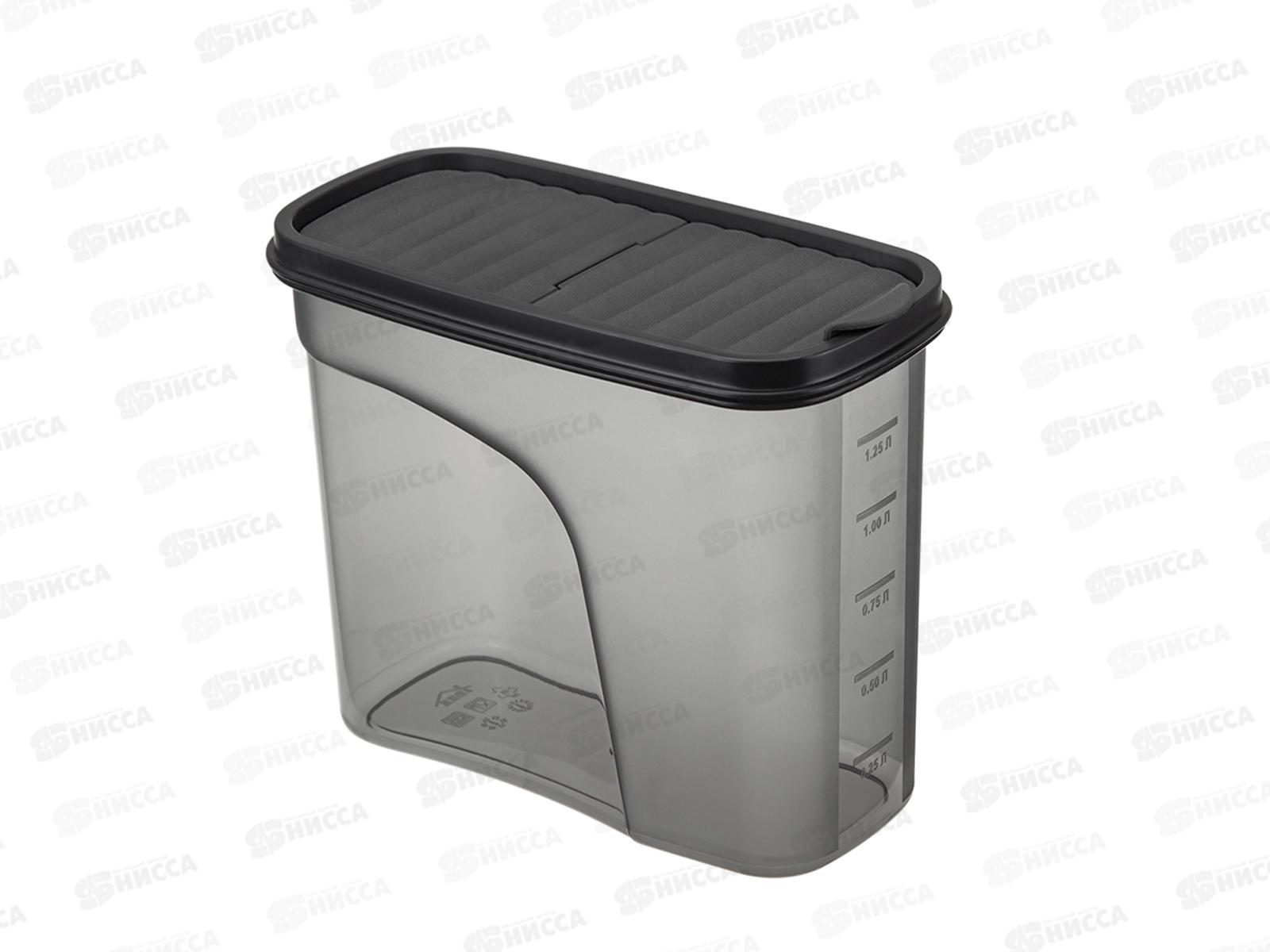 Емкость для продуктов  "БЕСТ" 1,5л Графитовый М1255 *12