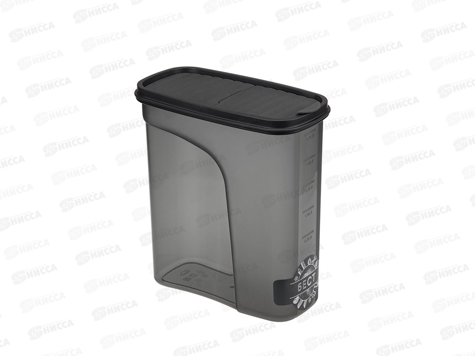 Емкость для продуктов  &quotБЕСТ&quot 2л Графитовый М1256 *16