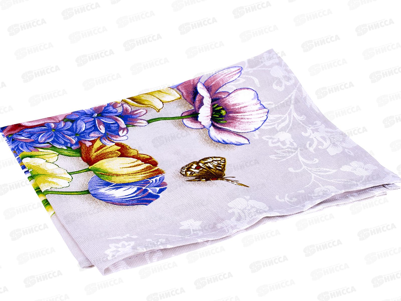 Полотенце из рогожки 60*45 Аромат весенних цветов, ПР0754