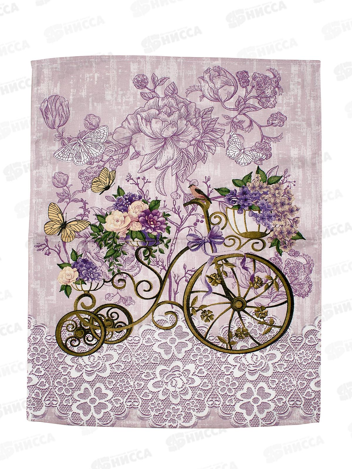 Полотенце из рогожки 60*45 Лавандовый прованс ПР0730