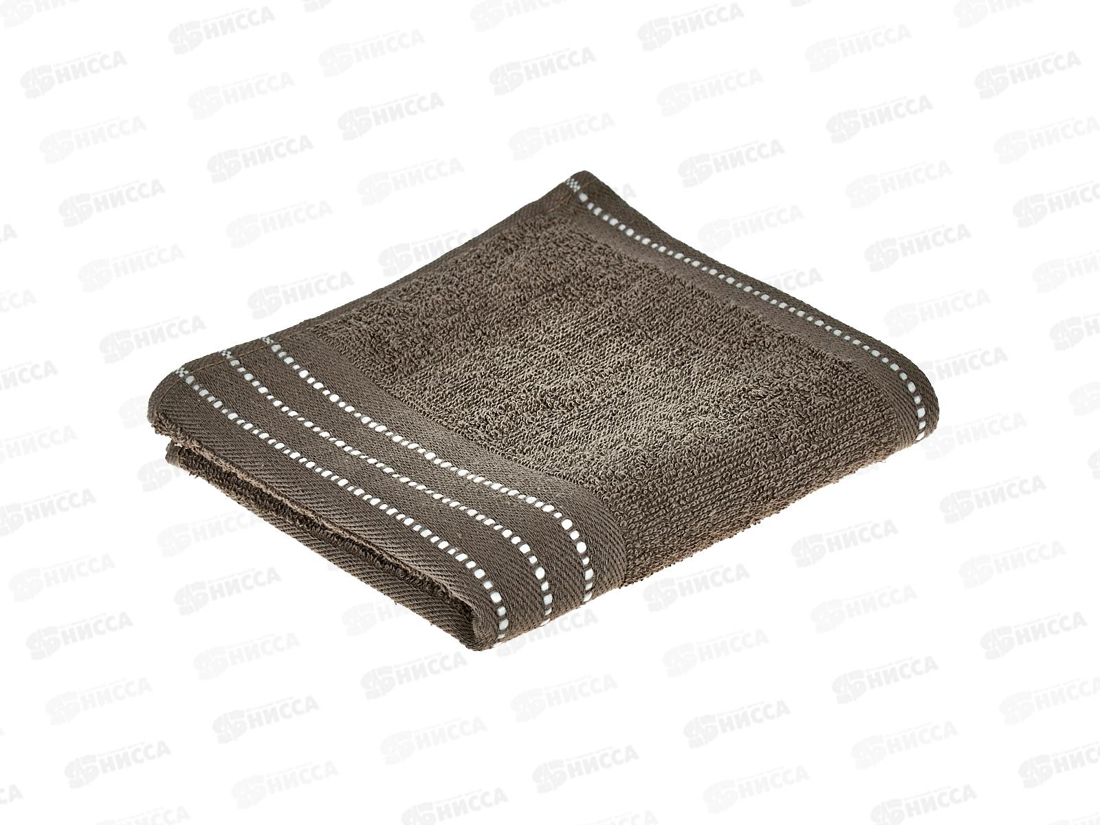 Полотенце махровое 30*60 +/-2см 430гр Лондон 07-163 серо-коричневый