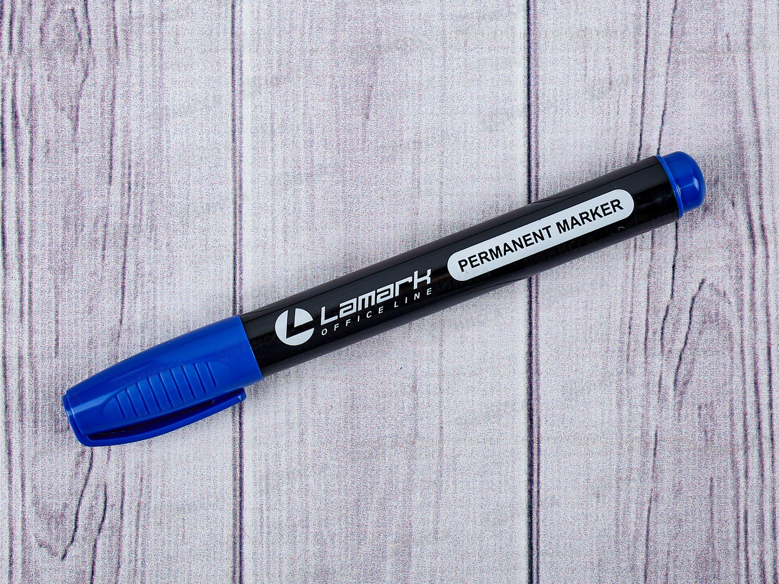 Маркер LAMARK перманентный синий 3-5мм, 0372 *12/1152