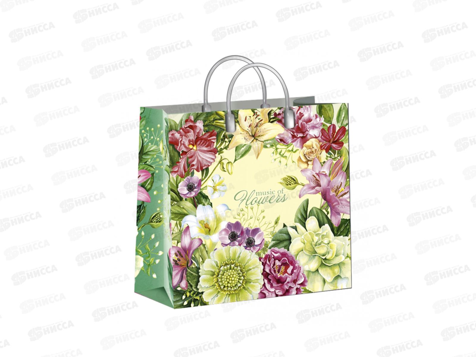 Сумочка пластик мягкий 30*30 Музыка цветов *40