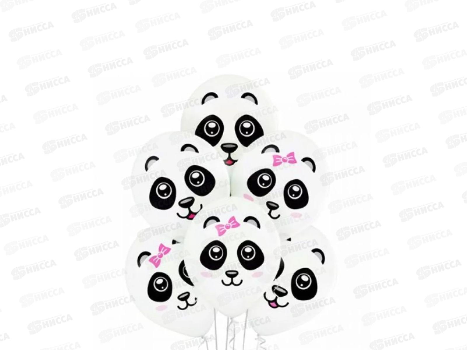 Набор шаров рис. Панды 2цв 36см, 5шт, 1111-0929