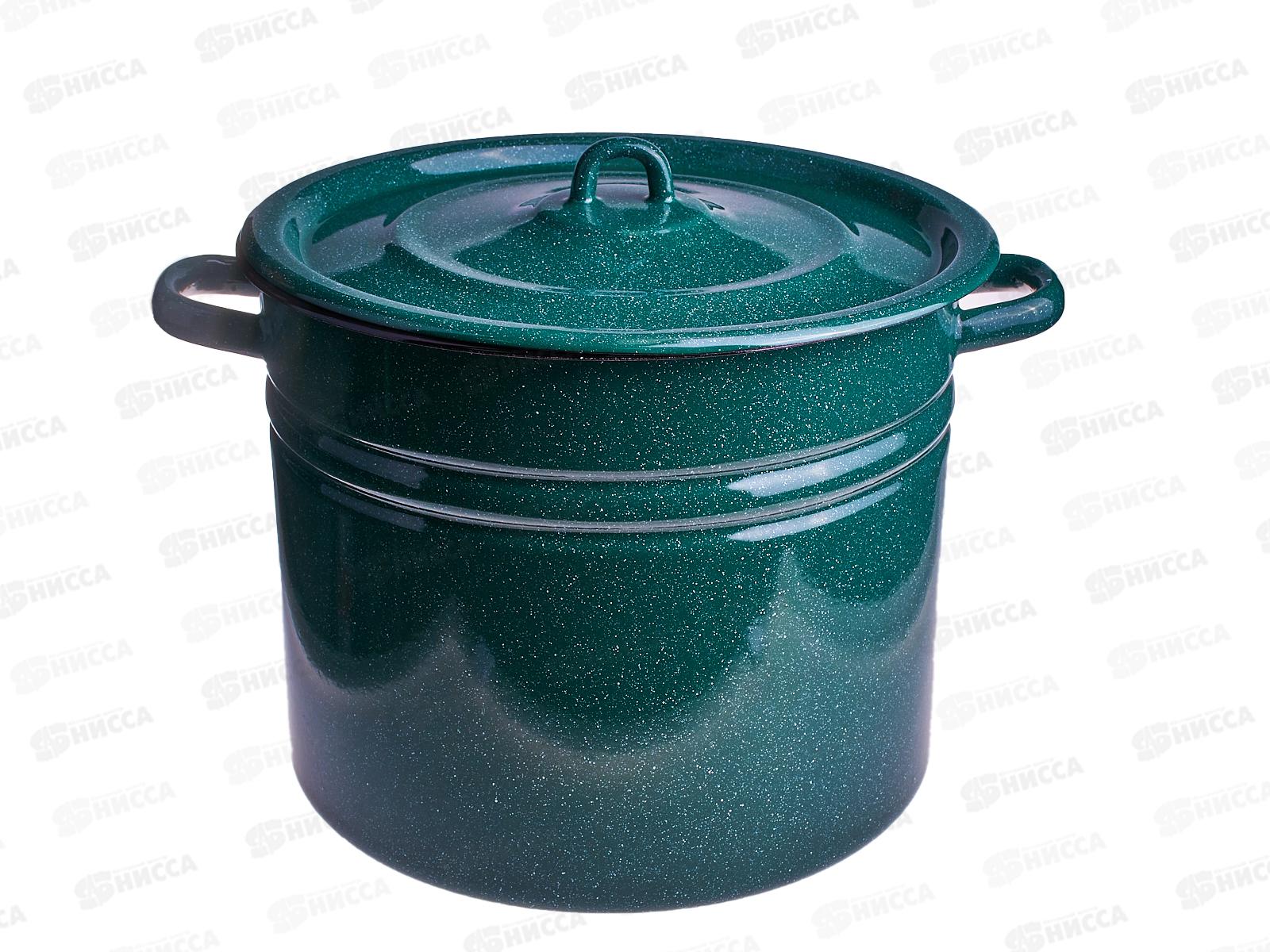 Кастрюля 14,0л цилиндрическая  зеленый рябчик С41626.з