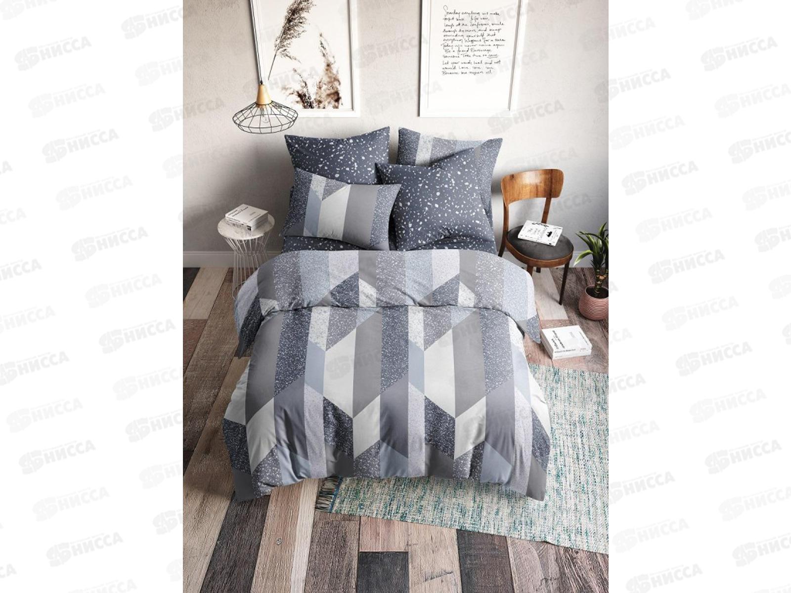 Комплект Постельного Белья 2,0 спальный с евро простыней Поплин 120гр Ночь Нежна Флорида