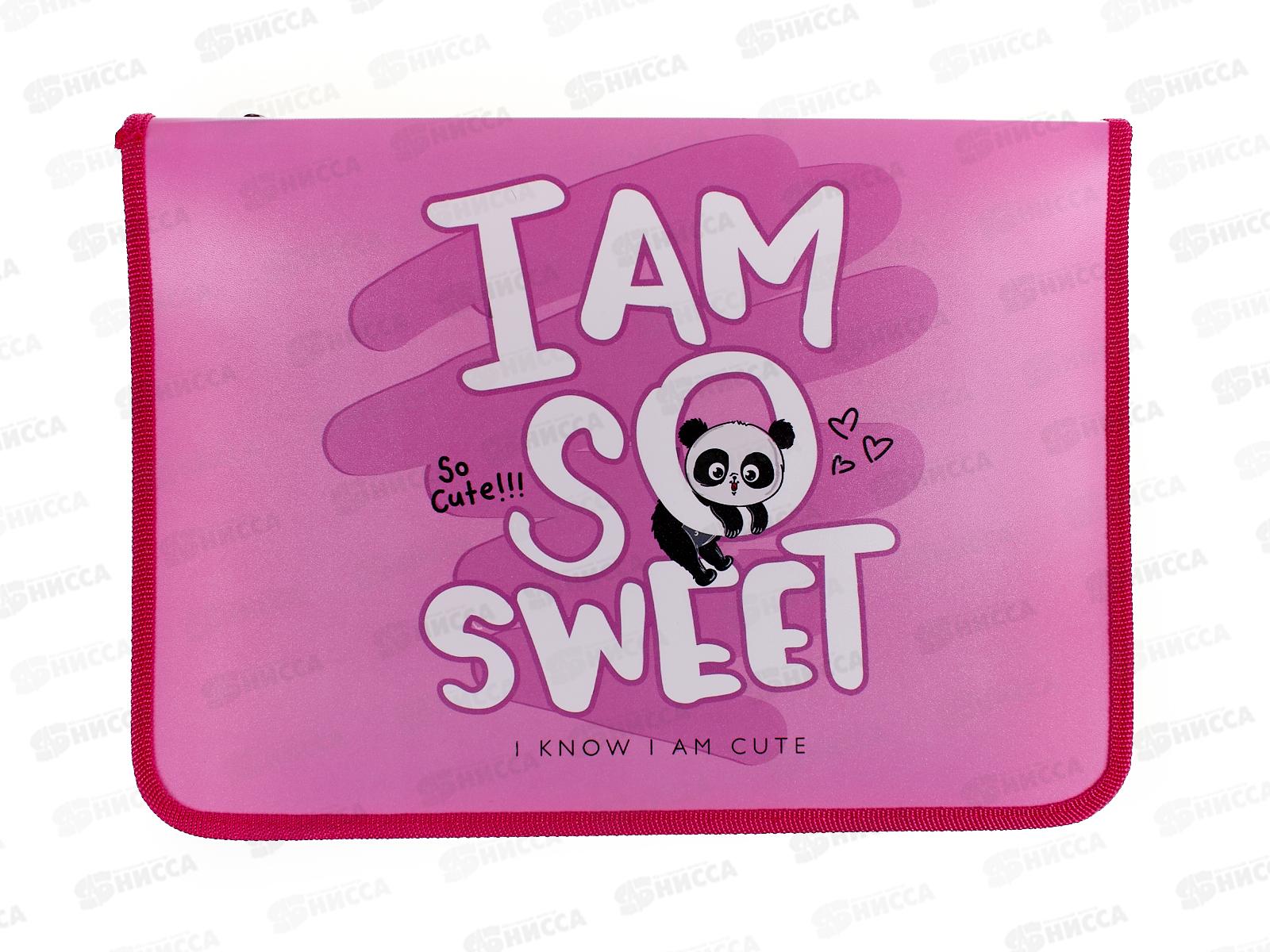 Папка  для труда ПЧЕЛКА А4 молния верхняя. дизайн Cute Panda 2022 ПТР-5 *40