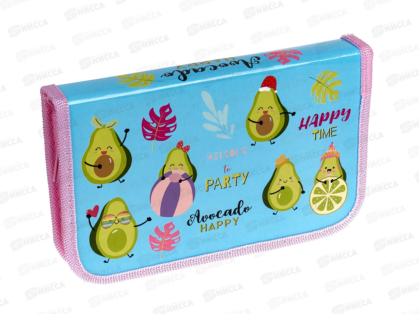 Пенал 1-секц ПЧЕЛКА Avocado party 2022 ПО-502*35