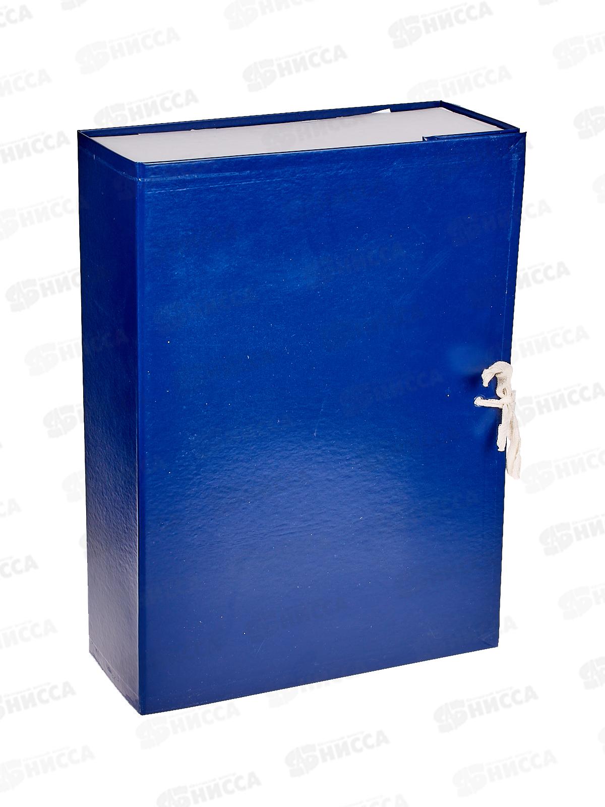 Папка архивная.9см Lamark складная бумвинил,синяя, 0109 *5