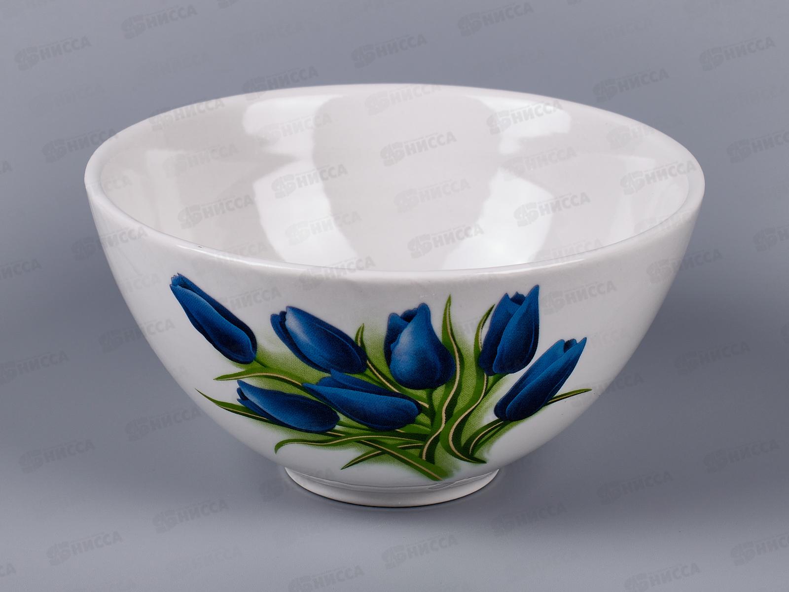Пиала 550см3 Синие тюльпаны *12  105992