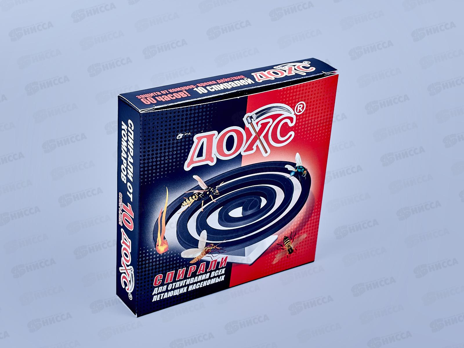 ДОХС спирали от комаров 10шт 60 часов (цвет черный)  *60