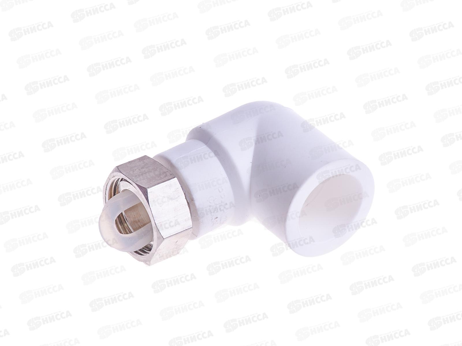 Угольник PP-R комбинированный с накидной гайкой внутренняя резьба  DN25*3/4&quot пп/гайка Aqualink *10/100