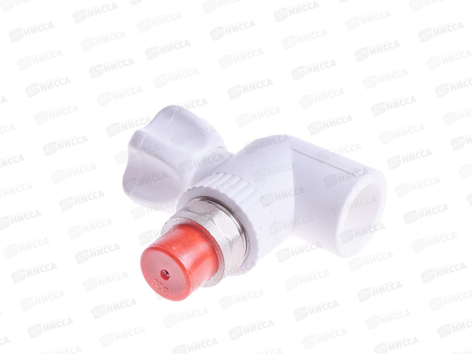 Кран шаровый полипропиленовый для радиатора угловой DN25*1/2&quot, Aqualink, 03857 *5/50